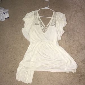 Free People White Tunic Shirt